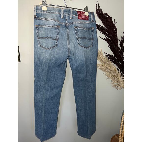Lucky Brand sz 8/29 Dungarees med wash wide leg bootcut rider fit relaxed jeans - Picture 2 of 8